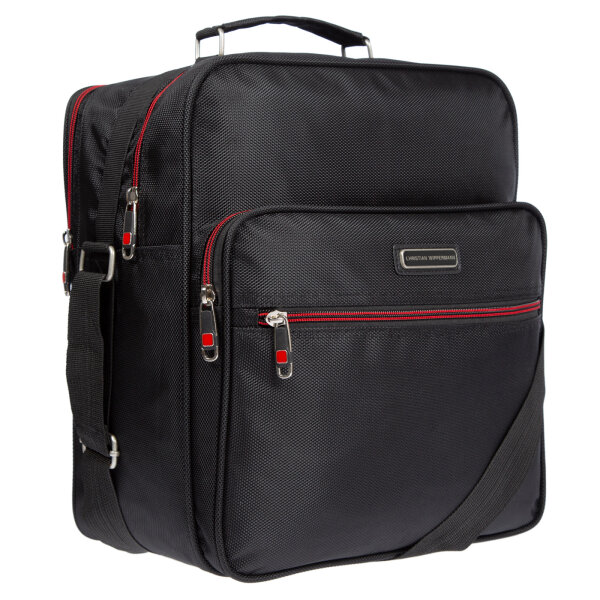 Flugbegleiter Umhängetasche Arbeitstasche Herrentasche Schwarz im Hochformat
