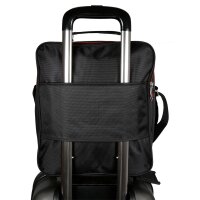 Flugbegleiter Umhängetasche Arbeitstasche Herrentasche Schwarz im Hochformat