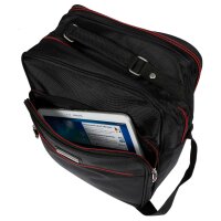 Flugbegleiter Umhängetasche Arbeitstasche Herrentasche Schwarz im Hochformat