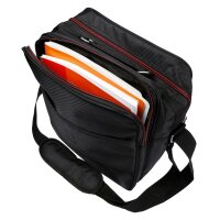 Flugbegleiter Umhängetasche Arbeitstasche Herrentasche Schwarz im Hochformat