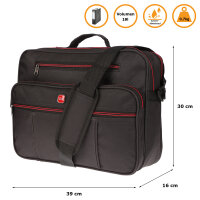 Flugbegleiter Arbeitstasche Messenger Tasche im Querformat