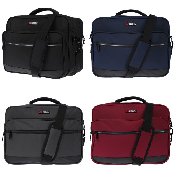 Christian Wippermann XXL Umhängetasche Flugbegleiter Tasche Messenger Arbeitstasche 17 Zoll Laptoptasche